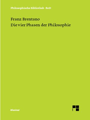 cover image of Die vier Phasen der Philosophie und ihr augenblicklicher Stand